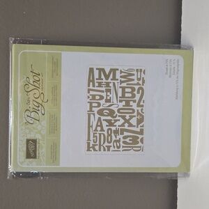 Alphabet Press Embossing folder Sizzix Big Shot Stampin Up